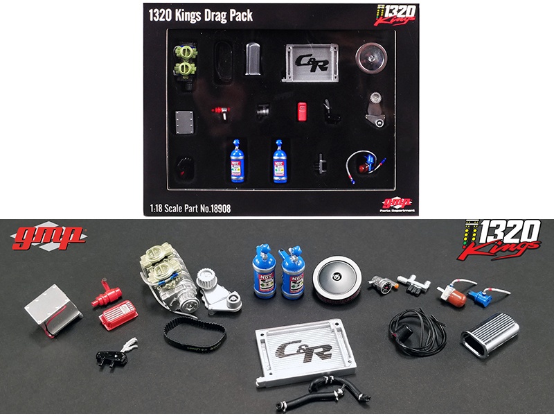 Accessory Pack 19 Piece Set For "1969 Chevrolet Camaro 1320 Drag Kings" 1/18 Diecast Replica By Gmp