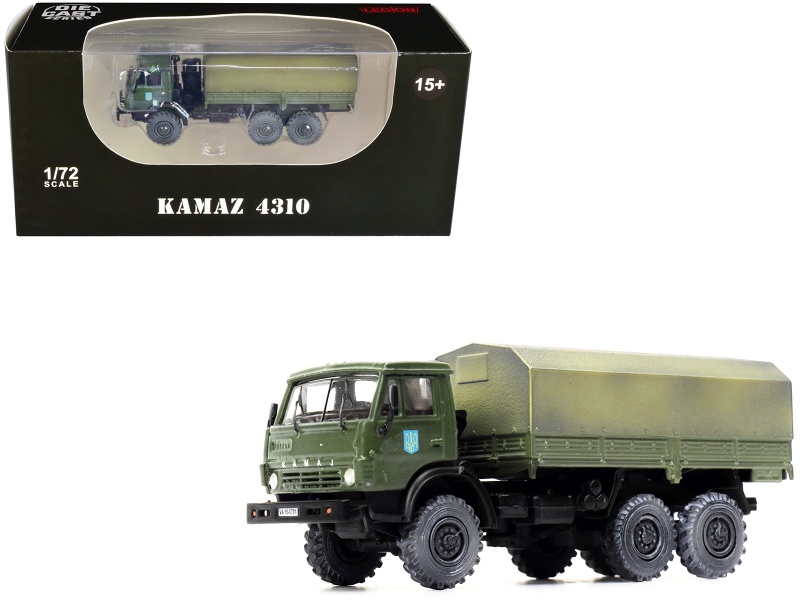 Kamaz 4310 Transport Truck Green (Weathered) Ukrainian Ground Forces 1/72 Diecast Model By Legion