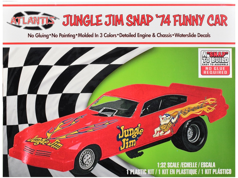 1974 Jungle Jim Funny Car Snap-To-Build Model Kit