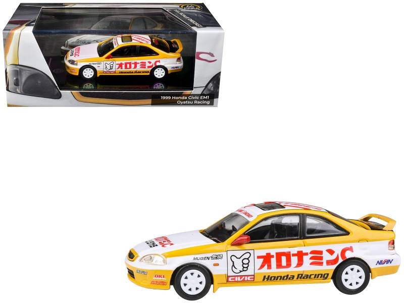 1999 Honda Civic EM1 RHD “Oyatsu Racing” 1/64 Diecast Model Car
