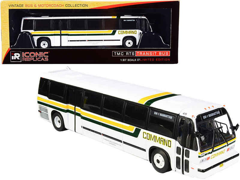 1999 Tmc Rts Transit Bus Bm1 Manhattan New York Command Bus Company White With Yellow And 3154