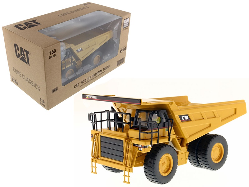 Cat Caterpillar 777D Off Highway Dump Truck With Operator "Core Classics Series" 1/50 Diecast Model By Diecast Masters