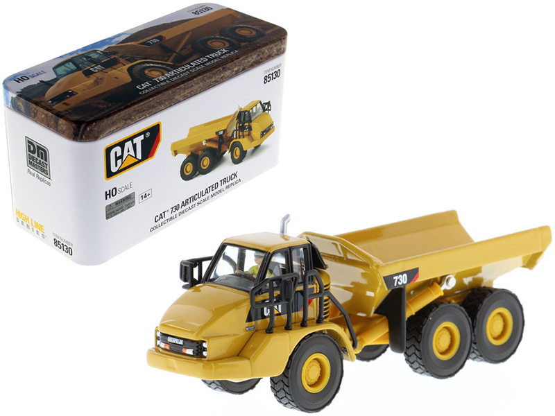 Cat Caterpillar 730 Articulated Dump Truck With Operator "High Line" Series 1/87 (Ho) Scale Diecast Model By Diecast Masters