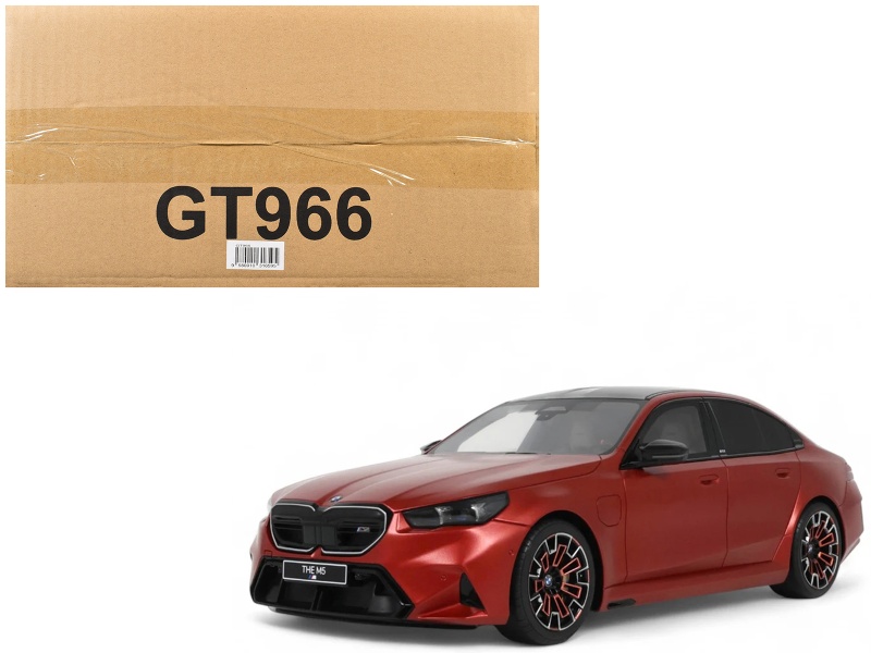 2025 Bmw M5 (G90) Pebble Beach Edition Fire Orange Metallic With Black Top 1/18 Model Car By Gt Spirit