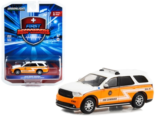 2019 Dodge Durango White and Orange Diecast Model Car - 'First Responders' Series 1