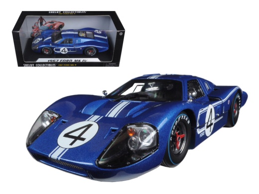 Ford GT Mk IV #4 Blue L. Ruby Diecast Model Car
