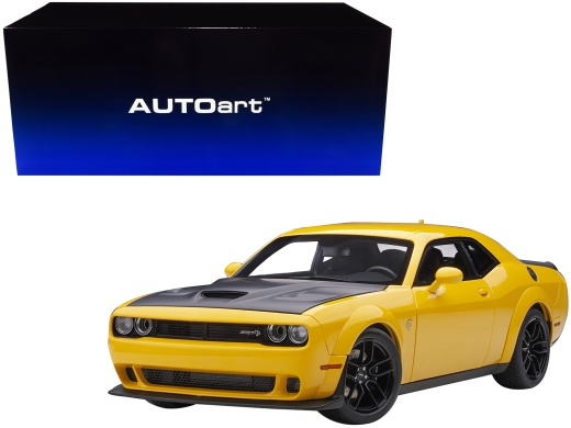 Dodge Challenger SRT Hellcat Widebody Yellow Jacket 1/18 Model Car by Autoart