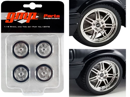 Custom SVT 7-Spoke Wheel & Tire Set of 4 Pieces 1/18 Scale Model by GMP