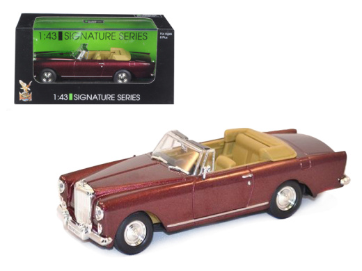 1961 Bentley Continental S2 Park Ward Dhc Convertible Burgundy 1/43 Diecast Car Model By Road Signature