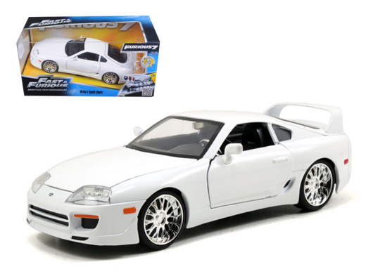 Brian's Toyota Supra White 'Fast & Furious' Movie 1/24 Diecast Model Car by Jada