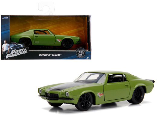 Dom's 1973 Chevrolet Camaro F-Bomb Matt Green 1/32 Diecast Model Car