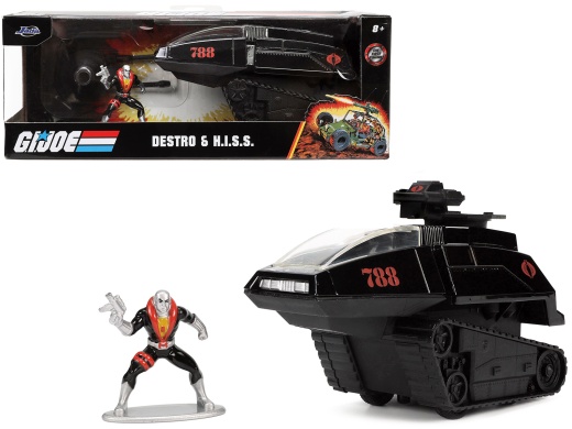 H.I.S.S. Tank #788 with Turret and Destro Diecast Figure - G.I. Joe Hollywood Rides Series