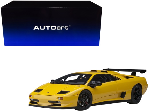 Lamborghini Diablo Sv-R Superfly Yellow 1/18 Model Car by Autoart
