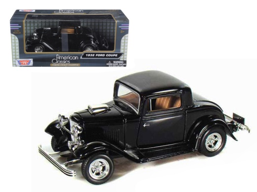 1932 Ford Coupe Black 1/24 Diecast Model Car By Motormax