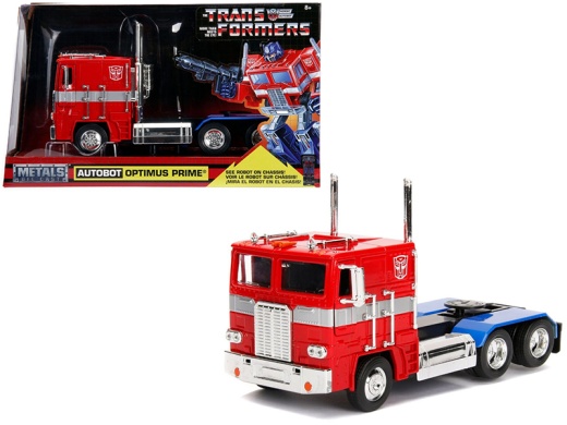 G1 Autobot Optimus Prime Truck Red Diecast Model - 1/24 Scale by Jada