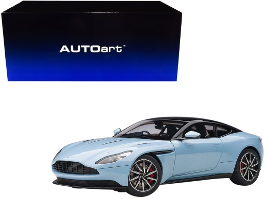 Aston Martin Db11 Q Frosted Glas Blue With Black Top 1/18 Model Car By Autoart