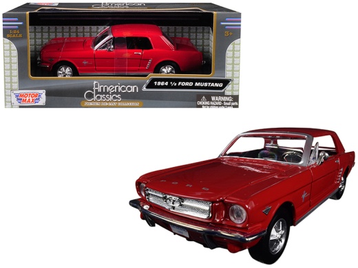 1964 1/2 Ford Mustang Red 1/24 Diecast Model Car