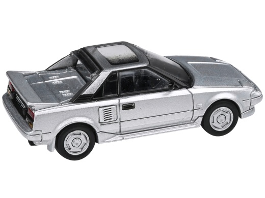 1985 Toyota MR2 Mk1 Super Silver Metallic With Sunroof 1/64 Diecast Model Car