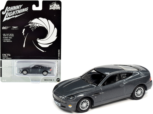 2002 Aston Martin V12 Vanquish Gray Metallic Diecast Model Car