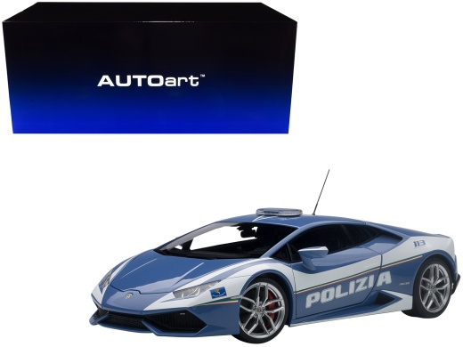 Lamborghini Huracan LP610 Police Car 1/18 Model Car By Autoart