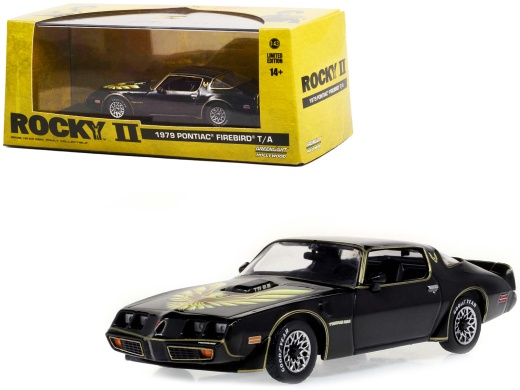1979 Pontiac Firebird T/A Trans Am Black With Hood Phoenix Diecast Model Car By Greenlight