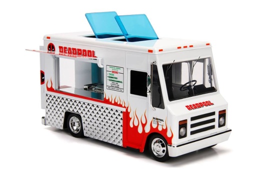 Deadpool Taco Truck with Deadpool Diecast Figurine - Marvel Series 1/24 Diecast Model by Jada
