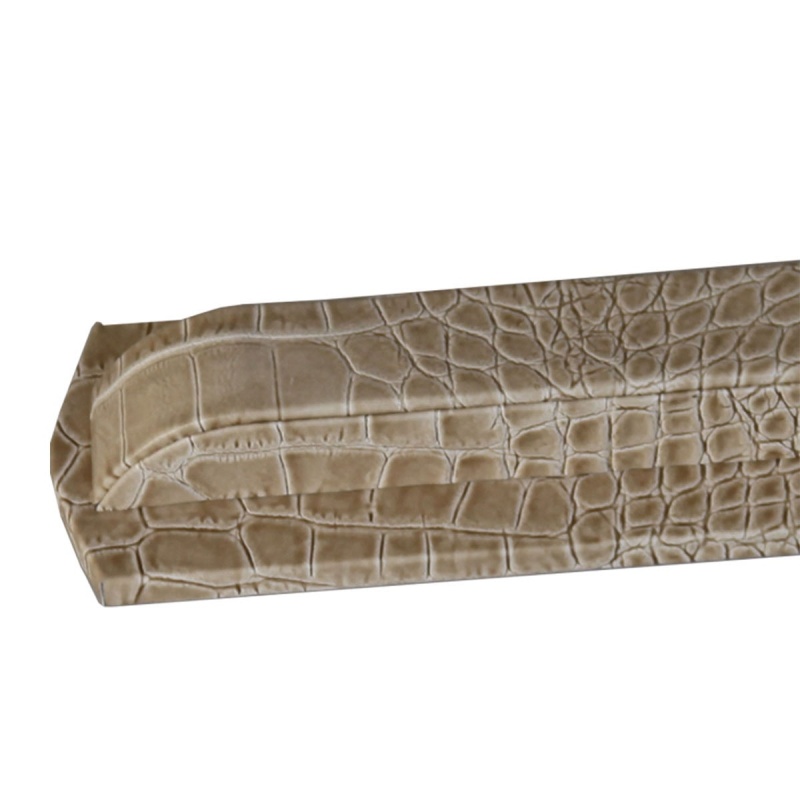 Protacini Breeze Beige Italian Crocodile Leather Library Set - Silver