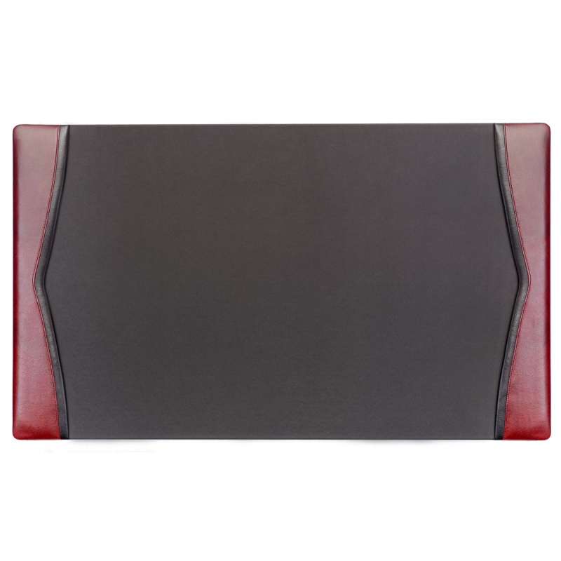 Burgundy Leather 34" X 20" Side-Rail Desk Pad