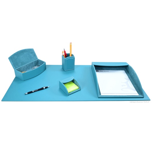 Home/Office 5Pc Desk Accessory Set in Teal