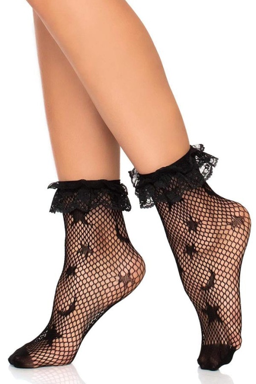 Galaxy Fishnet Anklet Socks by Donna Di Capri