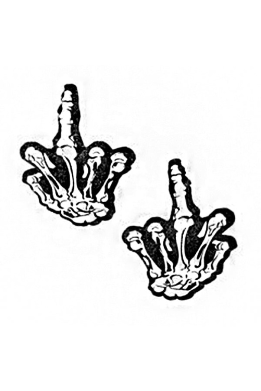 F You Black Glitter Pasties by Donna Di Capri