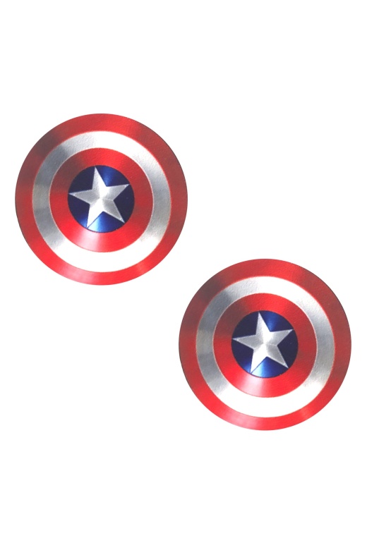 Freaking Awesome Shield Nipztix Pasties by Donna Di Capri