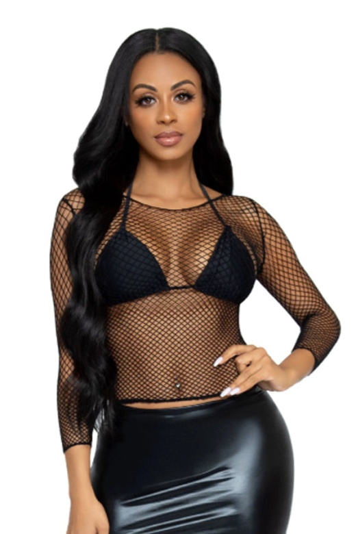 Donna Di Capri Long Sleeved Industrial Net Shirt