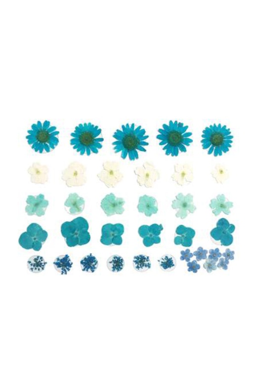 Donna Di Capri Blue Dried Flower Body Stickers