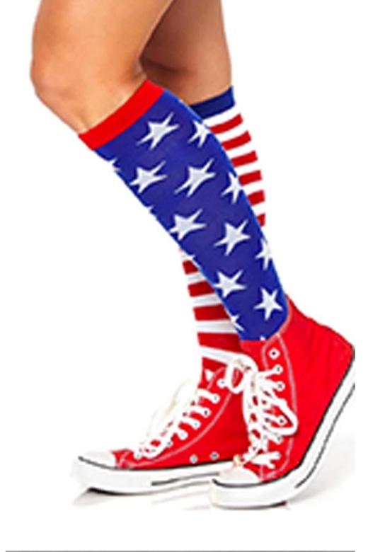 Donna Di Capri Stars And Stripes Knee High Socks