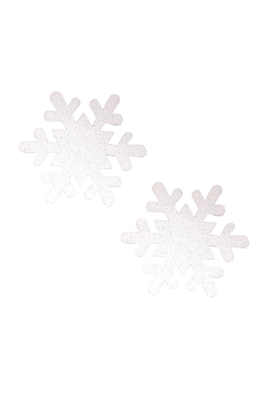 Snowsprite White Glitter Snowflake Pasties by Donna Di Capri
