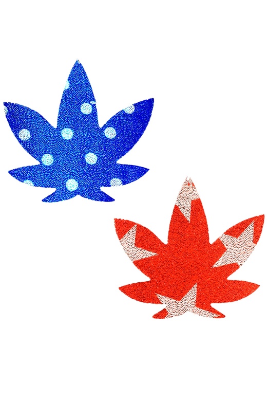 Donna Di Capri Wonder Woman Holographic Weed Leaf Pasties