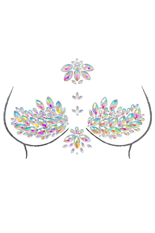 Leaf Shaped Crystal Nipztix Sticker Tops - Donna Di Capri