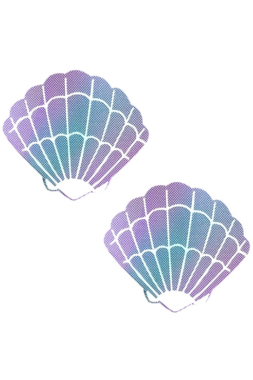 Lustful Lilac Mermaid Shell Pasties by Donna Di Capri