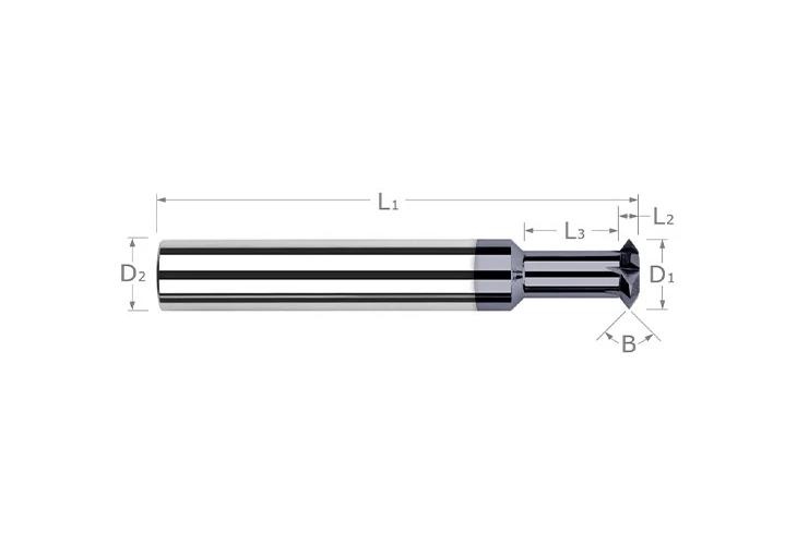 Harvey Tool 2554M  4mm Diameter x 5/8 LOC x 5/8 Shank x 3 OAL 4FL  Uncoated Coated Carbide Flat Bottom Counterbores - All Industrial Tool  Supply