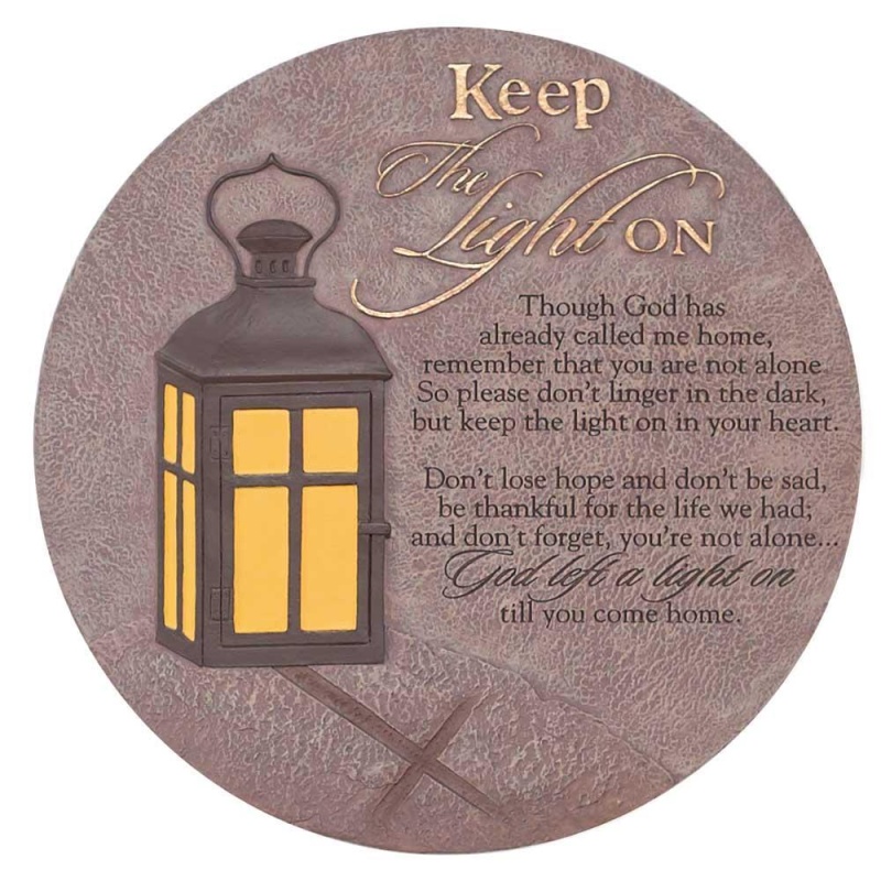 Bereavement Round Stepping Stone Plaque