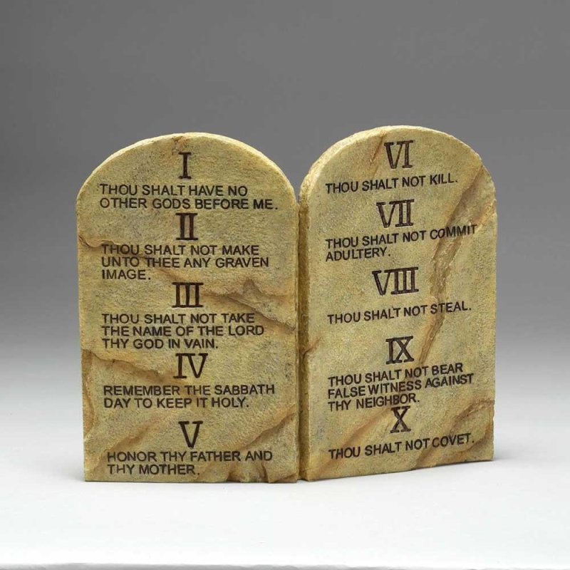 Ten Commandments Tabletop Plaque