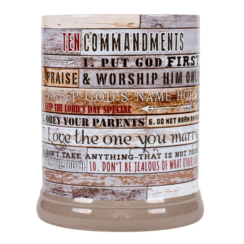 Ten Commandments Candle Jar Warmer