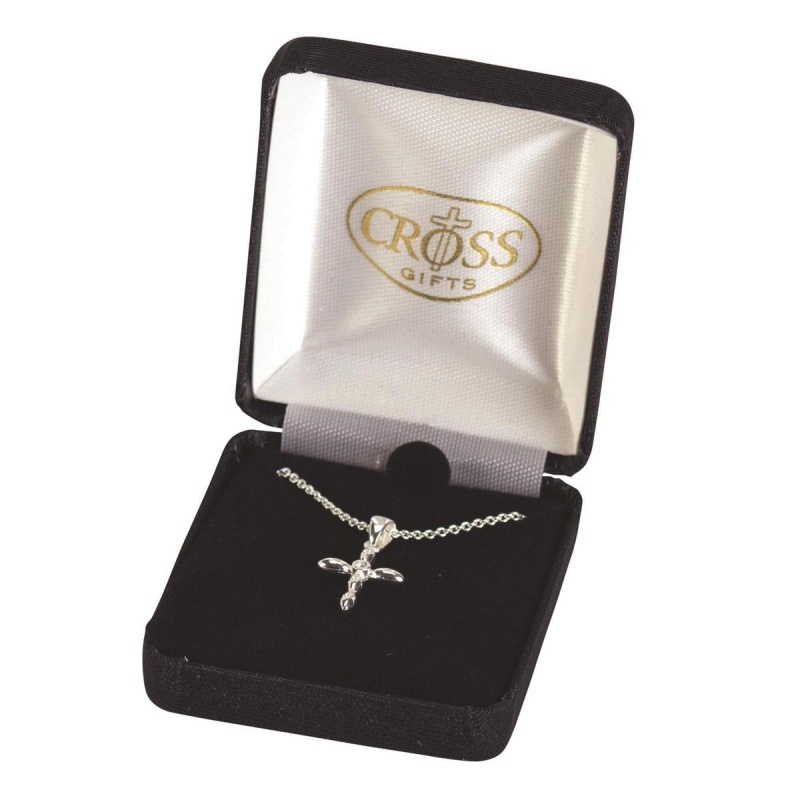 Necklace Petal Cross With Crystal