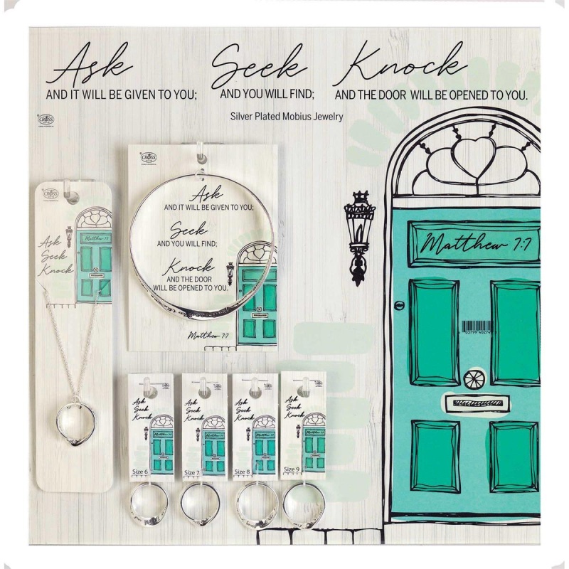 Ask Seek Knock Jewelry Prepack Board