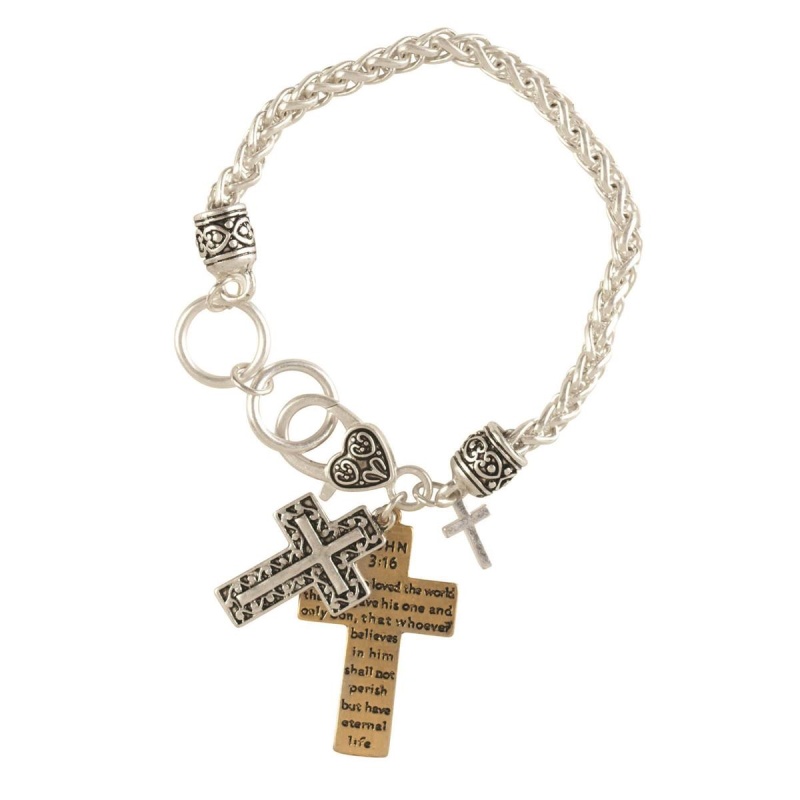 Bracelet John 3:16 With Crosses