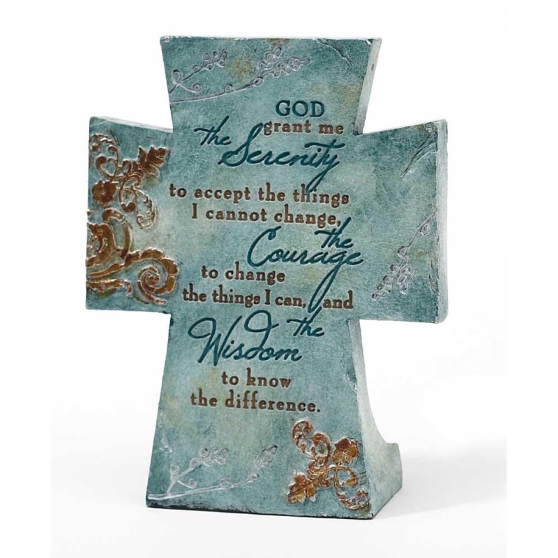 Serenity Prayer Tabletop Cross