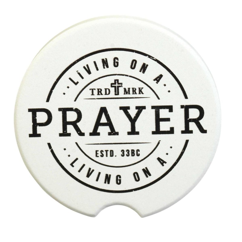 Car Coasters Living On A Prayer 2 Pk