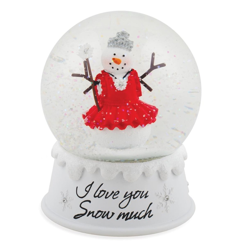 Snow Girl Princess I Love You Snow Globe