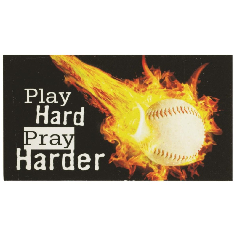 Magnet Baseball Play Hard Pray 5X2.75